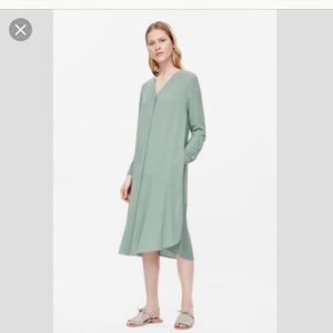 Cos mint green button dress